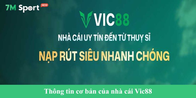 Thông tin cơ bản của nhà cái Vic88